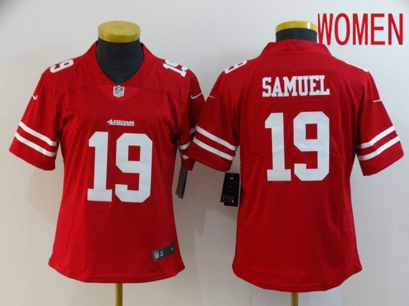 Women San Francisco 49ers 19 Samuel Red Nike Vapor Untouchable Limited NFL Jersey
